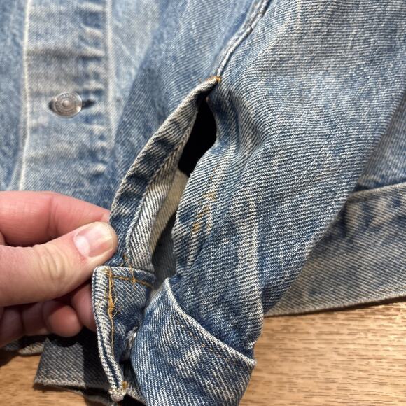 VINTAGE 70s Levis 70505 0217 Denim Jean Jacket USA MADE Coat 38 - Picture 8 of 15